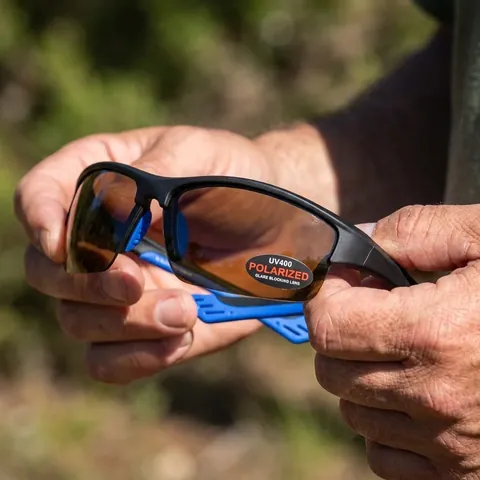Окуляри поляризаційні BluWater Daytona-1 Polarized (brown), гідрофобні коричневі лінзи (Repelon™), Синій — фото 3