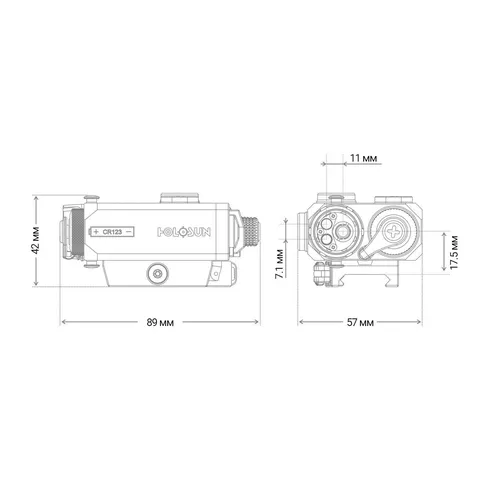Тактичний блок HOLOSUN LS321-GR (LS321G) Green & IR / IR illuminator — фото 9