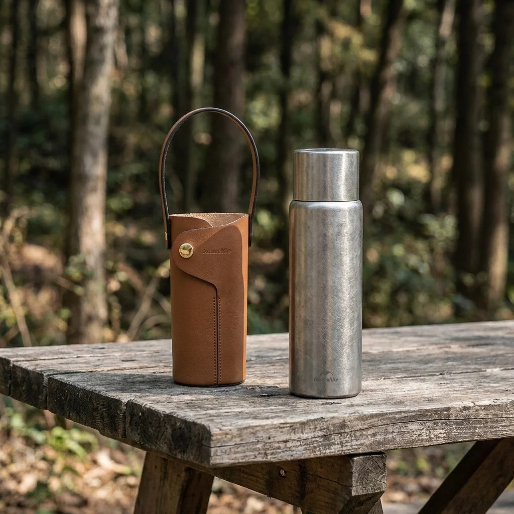 Термос титановий з чохлом Naturehike CNK230CF012 600 ml