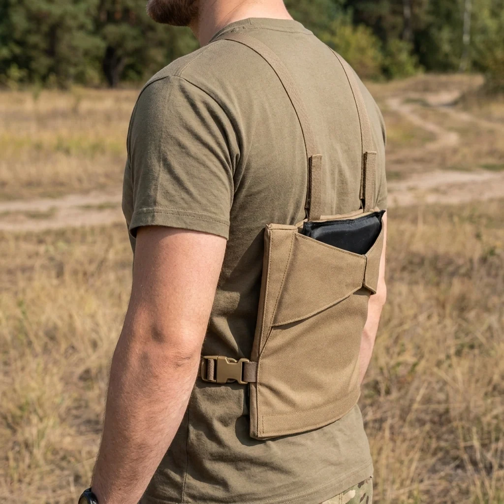 Каремат-сидушка Kiborg з балістичним пакетом 1 клас захисту Militex 20mm Cordura Coyote
