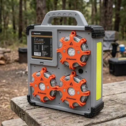 Комплект ліхтарів професійних Mactronic X-Flare (30 Lm) Red/Blue/Amber Recharg 12/220V (PSD0112) — фото 1