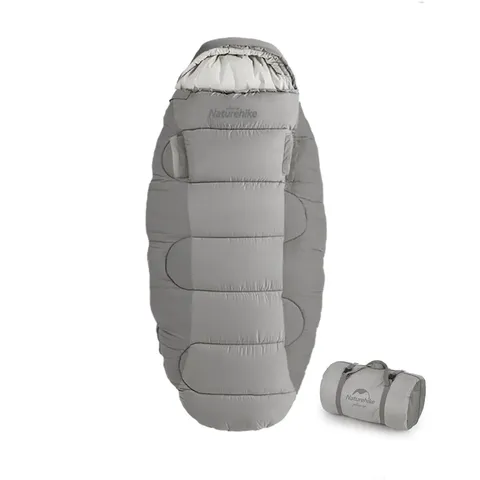 Спальний мішок овальний Naturehike PS200 NH20MSD03, сірий — фото 2
