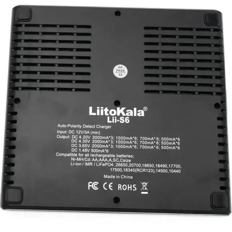 Універсальний зарядний пристрій LiitoKala Lii-S6 EU на 6 каналів + автомобільний кабель — фото 5