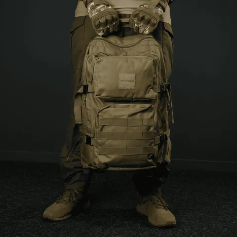 Рюкзак тактичний 30 л з системою MOLLE койот (виробництво Україна) — фото 9