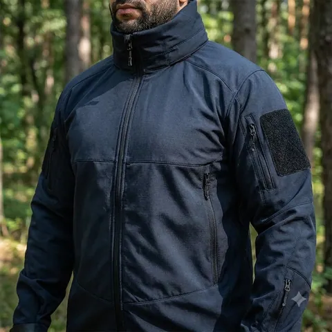 Трьохшарова темно-синя куртка Phantom System з матеріалу SoftShell (7292XXL) — фото 3