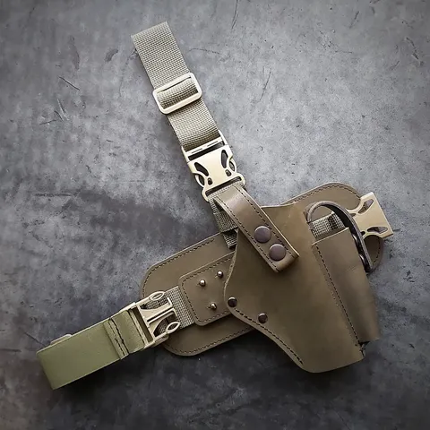 Кобура настегна/поясна під BERETTA 92| олива, шкіряна