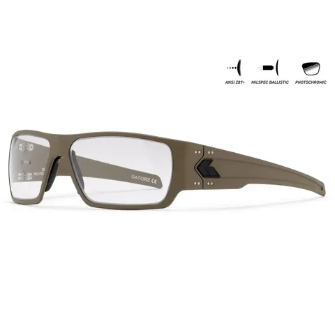 Захисні окуляри Gatorz Specter, Photochromic, ANSI Z87.1 Mil-Spec Ballistic, Tan Cerakote - GZ-08-305 — фото 2