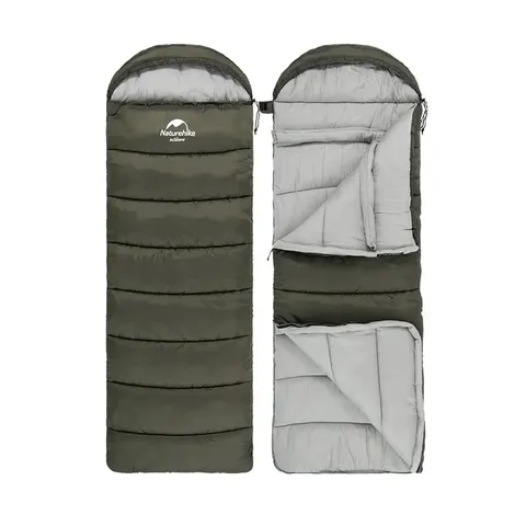 Спальник з капюшоном Naturehike U350 NH20MSD07, (1°C), лівий, коричневий — фото 5