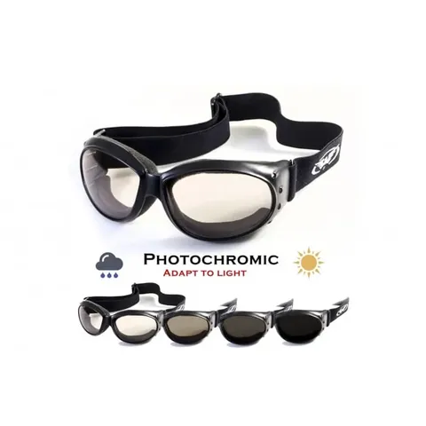 Окуляри захисні Global Vision Eliminator Photochromic (clear), прозорі фотохромні, Чорний — фото 2