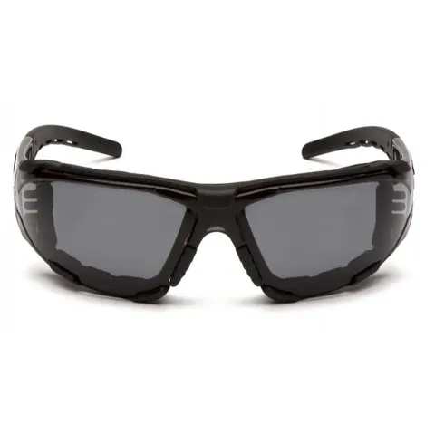 Окуляри захисні з ущільнювачем Pyramex Fyxate (gray) Super Anti-Fog H2MAX, сірі, Чорний — фото 4