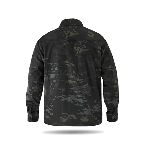 Сорочка тактична Operator 5 Twill чорний мультикам на ґудзиках — фото 4