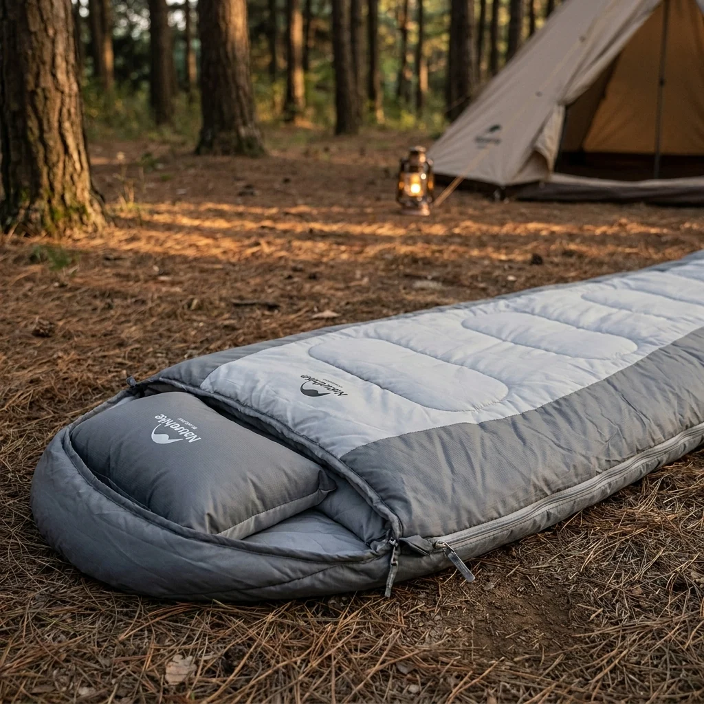 Спальний мішок з подушкою Naturehike NH22MSD01, сірий