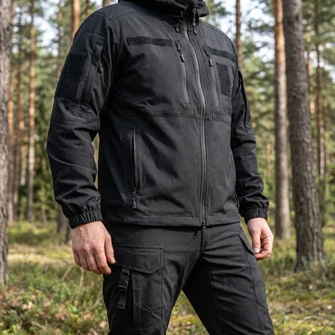 Тактичний костюм Tactical Flex Pro FS (4WStretch) Чорний (куртка та штани) — фото 3
