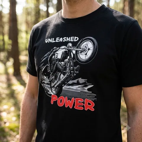Футболка з принтом Unleashed power кулір DTG чорна — фото 3