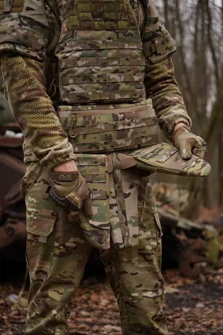 Потрійний захист паху/напашник з балістичним захистом 2 клас Militex cordura USA Мультикам — фото 12