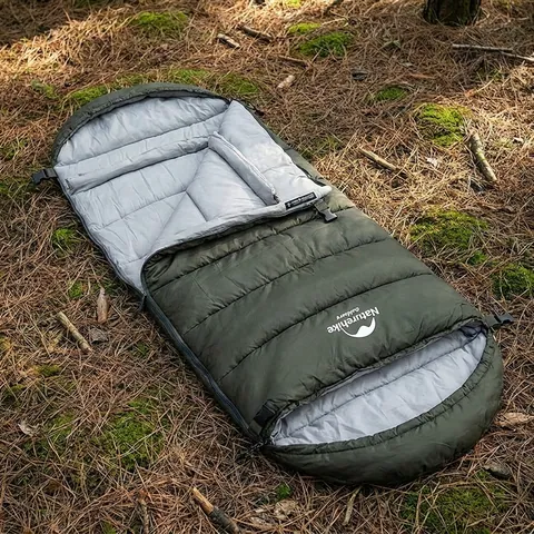 Спальник з капюшоном Naturehike U350 NH20MSD07, (1°C), правий, зелений — фото 3