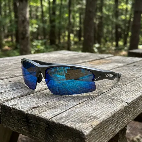Окуляри захисні Venture Gear MontEagle GunMetal (ice blue mirror) Anti-Fog, дзеркальні сині, Сірий