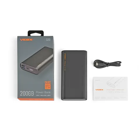 Повербанк 20000mAh VIDEX VPB-320 22.5W Black — фото 7