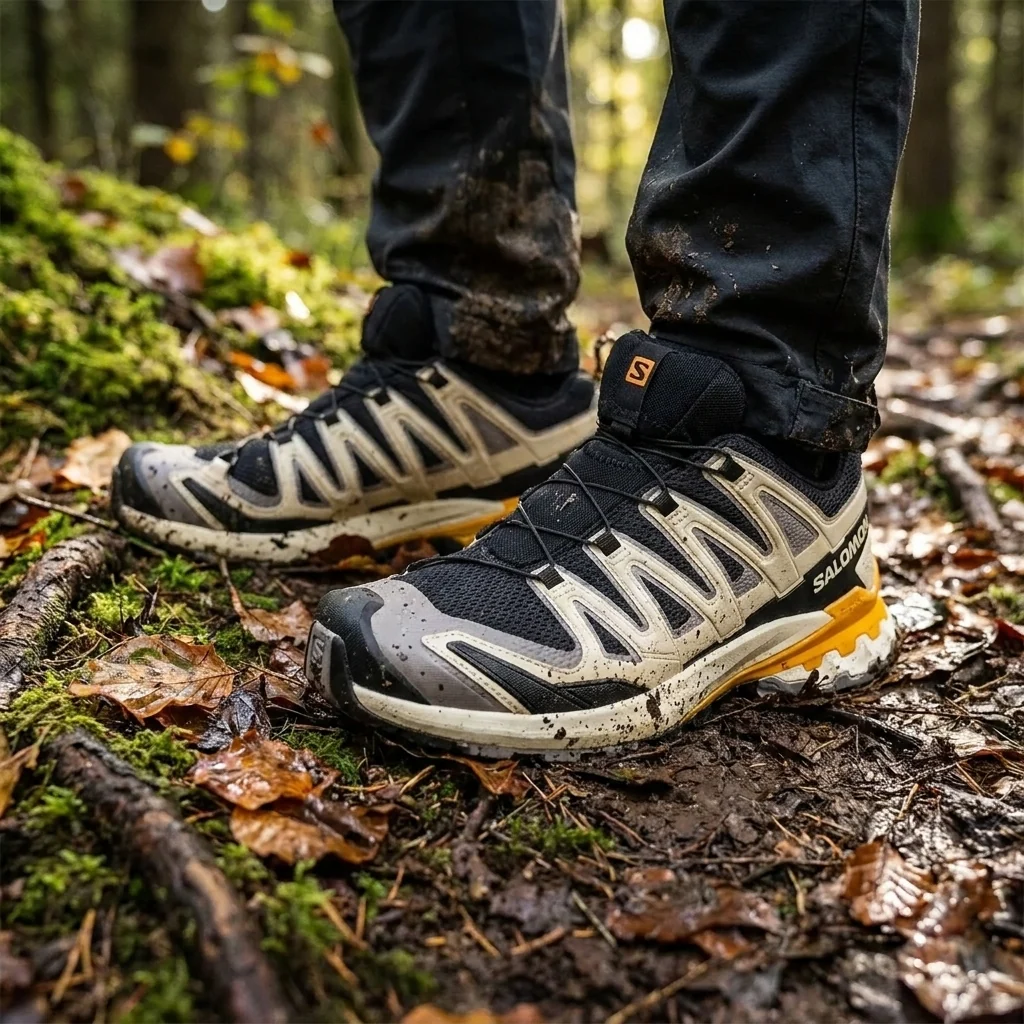 Чоловічі трейлові кросівки Salomon XA PRO 3D V9 Black / Gull / Turmeric