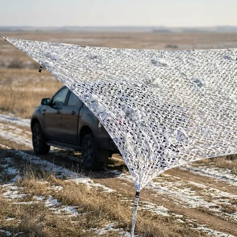 Зимова маскувальна сітка з основою 10х10м Militex Зимовий мультикам