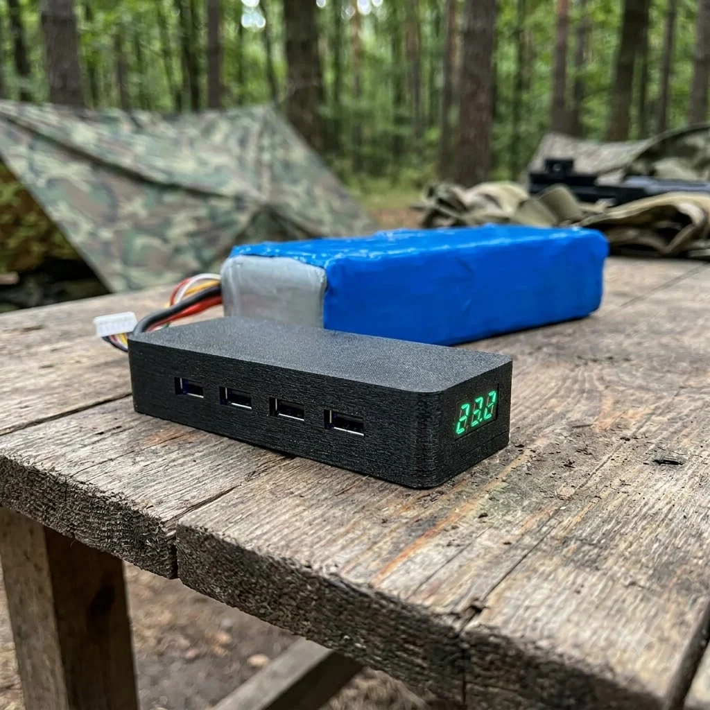 Перехідник блок живлення для заряджання телефона від fpv батареї 4 USB виходи Kiborg