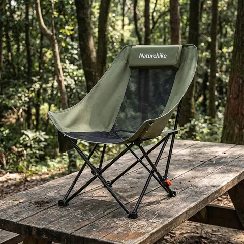 Стілець складаний Naturehike Sea Star 002 CNK2550JJ019, вуглецева сталь, олива