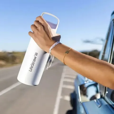Пляшка-фільтр для води LifeStraw Go SS Filter Bottle, 1 л, Polar White — фото 5
