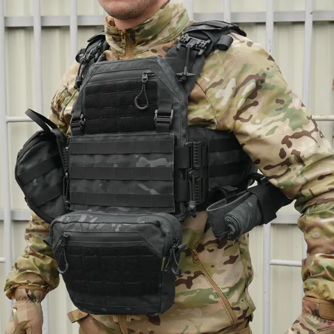 Сумка-напашник XL з балістичним пакетом 1 клас захисту Kiborg GU Сordura Dark Multicam — фото 9