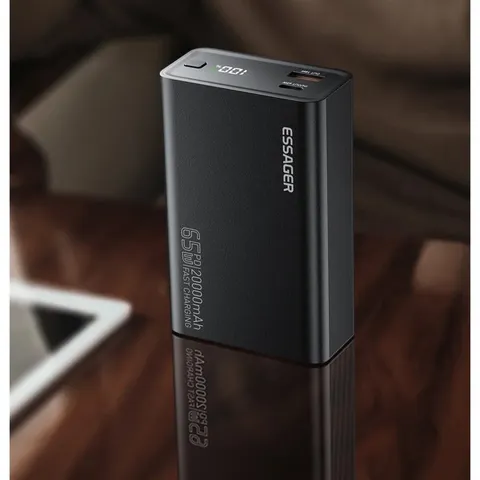 Зовнішній акумулятор ESSAGER EDY65-LD01-Z 20000 mAh 65W black — фото 7