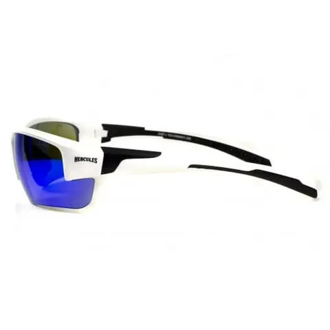 Окуляри захисні Global Vision Hercules-7 White (G-Tech blue) дзеркальні сині в білій оправі, Білий — фото 4