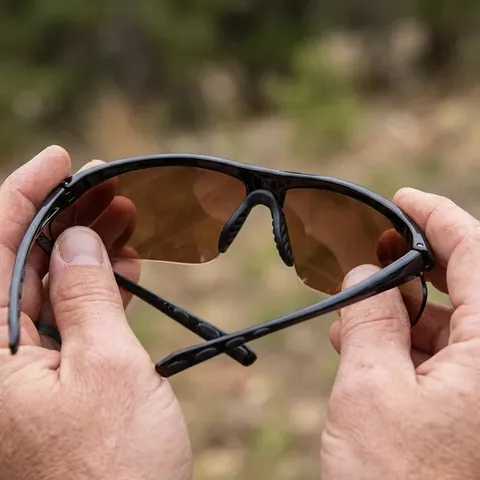 Окуляри захисні Global Vision Lieutenant (drive mirror) коричневі, Чорний — фото 3