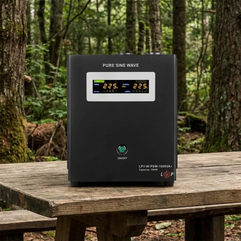 ДБЖ з правильною синусоїдою 12V LPY-W-PSW-1000VA+(700Вт)10A/20A