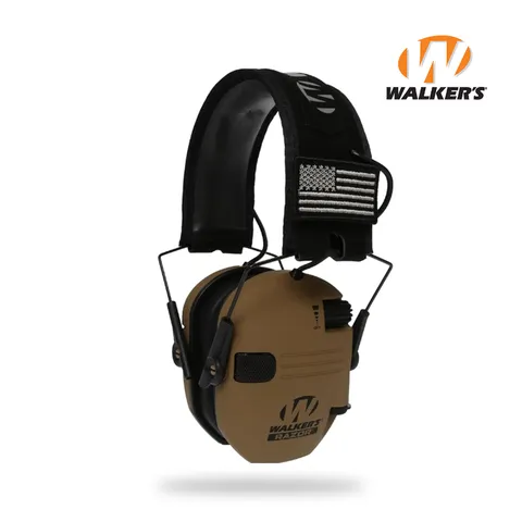 Активні навушники Walker's Razor Slim Original з патчами (Коричневий) — фото 2