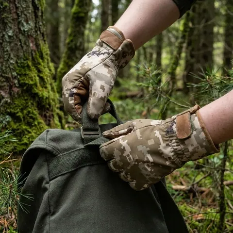 Тактичні зимові рукавиці Softshell піксель