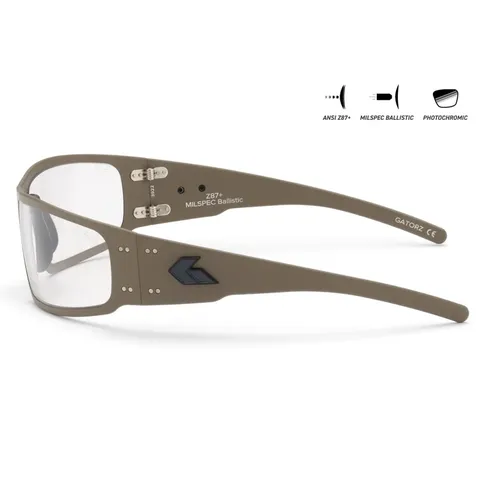 Захисні окуляри Gatorz Magnum Photochromic ANSI Z87.1 Mil-Spec Ballistic, Tan Cerakote - GZ-01-305 — фото 4