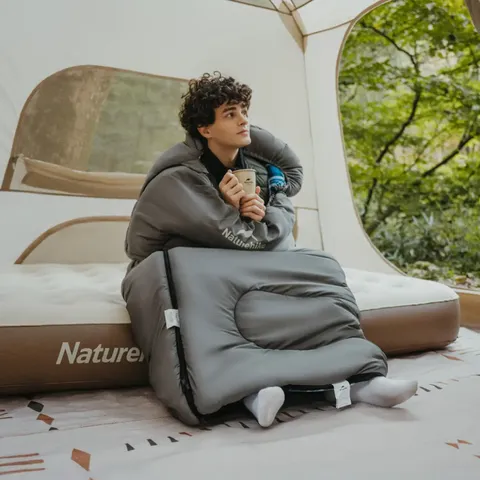 Спальний мішок з капюшоном Naturehike Clear Sky CNK2450WS042, сірий — фото 11