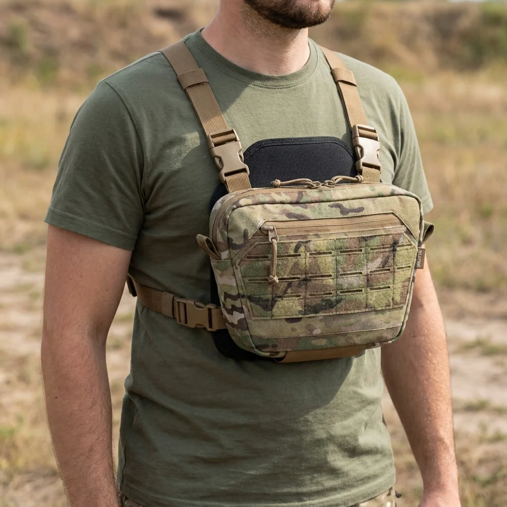 Комплект сумка-напашник M Мультикам + балістичним захистом 2 класу Cordura original USA Militex