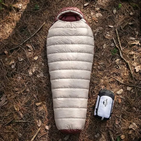 Спальник з натуральним пухом Naturehike Snowbird NH20YD001, p-р M, коричневий 350 г — фото 3