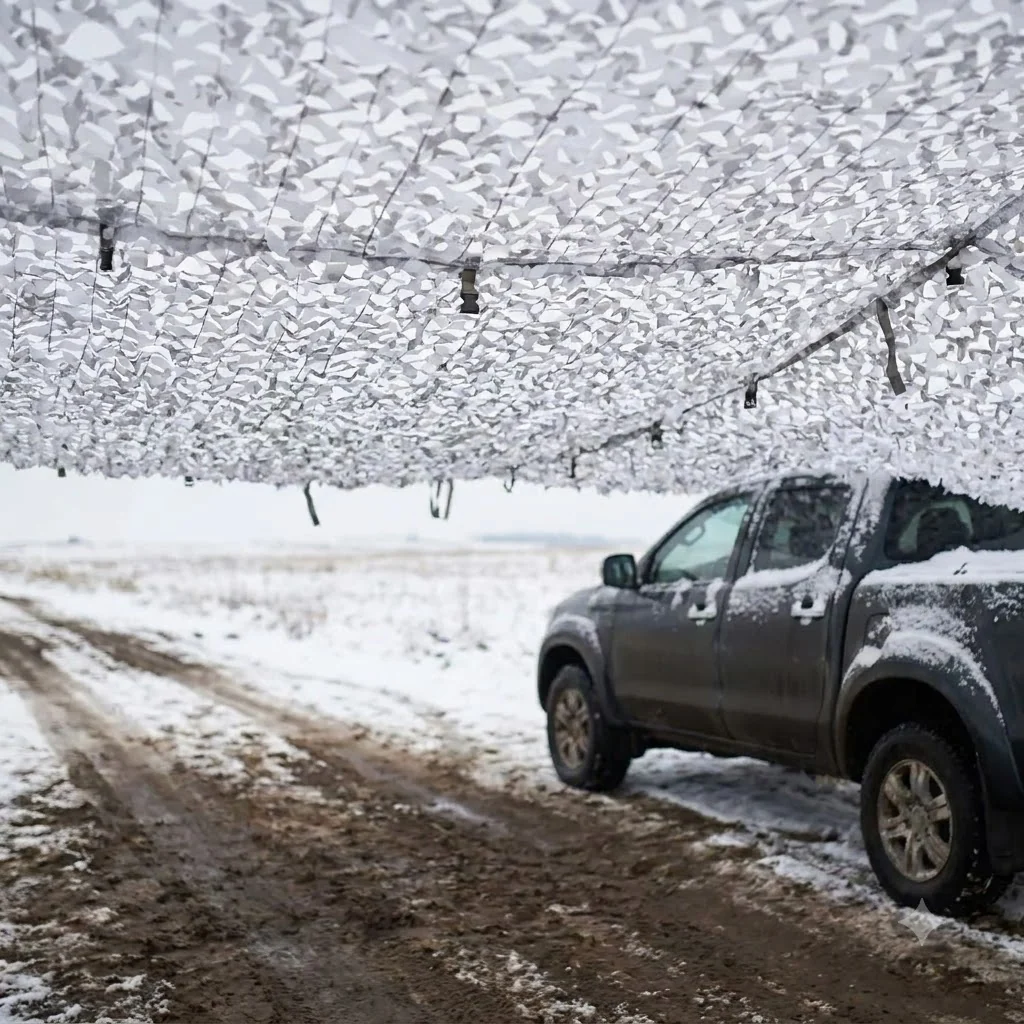 Зимова маскувальна Militex сітка зимовий мультикам 10х20м (площа 200 кв.м.)