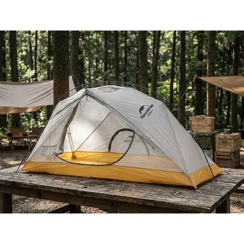Одномісний намет Naturehike NH21ZP003 — Сірий/Жовтий