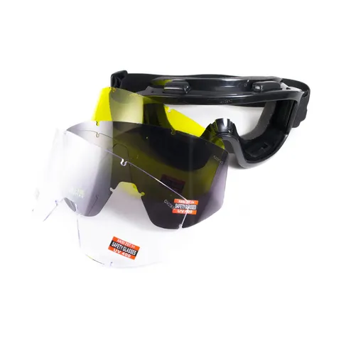 Захисні окуляри Global Vision Wind-Shield 3 lens KIT Anti-Fog, три змінних лінзи, Чорний — фото 5