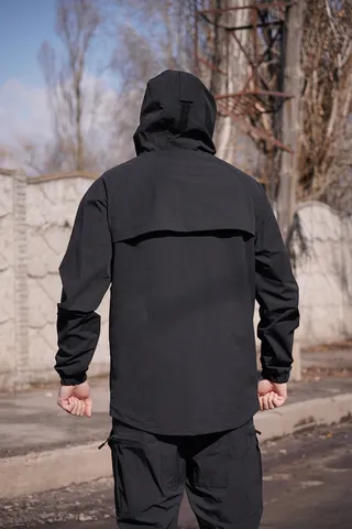 Тактичний анорак 4WStretch з мембранною тканиною та вентиляцією (чорний) — фото 9