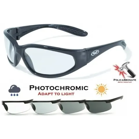 Окуляри фотохромні (захисні) Global Vision Hercules-1 Photochromic (clear) фотохромні прозорі, Чорний — фото 2