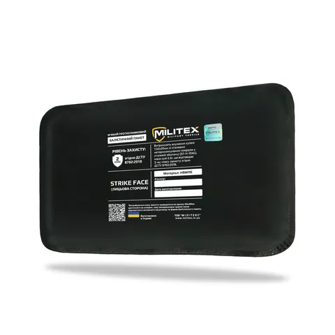 Балістичний захист 2 класу для плитоноски Militex Pro Series (M-L) 29,5*14,7 см камербанд, 1 шт — фото 5