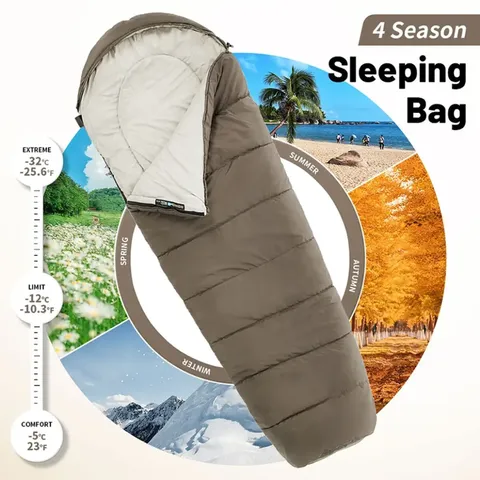Спальник з капюшоном Naturehike MJ 600 CNK2300SD014, коричневий — фото 10