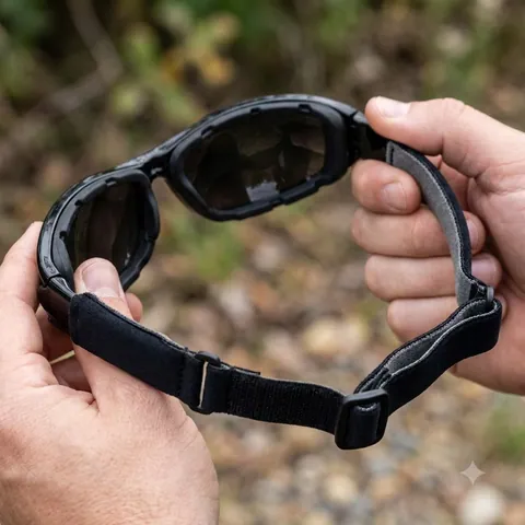 Захисні окуляри з полярізацією Pyramex Pmxcel Polarized (gray) Anti-Fog, сірі, Чорний — фото 3