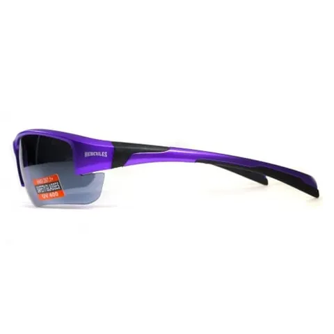 Окуляри захисні Global Vision Hercules-7 Purple (silver mirror) дзеркальні чорні у фіолетовій оправі, Фіолетовий — фото 3