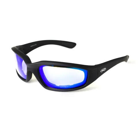 Окуляри фотохромні (захисні) Global Vision KickBack Photochromic (G-Tech™ blue) Anti Fog, фотохромні дзеркальні сині, Чорний — фото 9