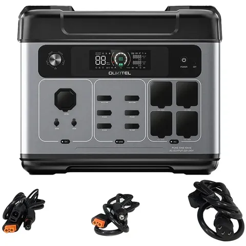 Портативна автономна зарядна станція Oukitel P2001E Plus 2400Вт 2048Вт/год LiFePO4 — фото 6