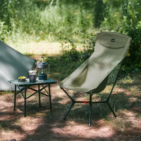 Стілець складаний ультралегкий Naturehike CNK2550JJ013 Yamami YL01, розмір L, алюміній, оливковий — фото 7